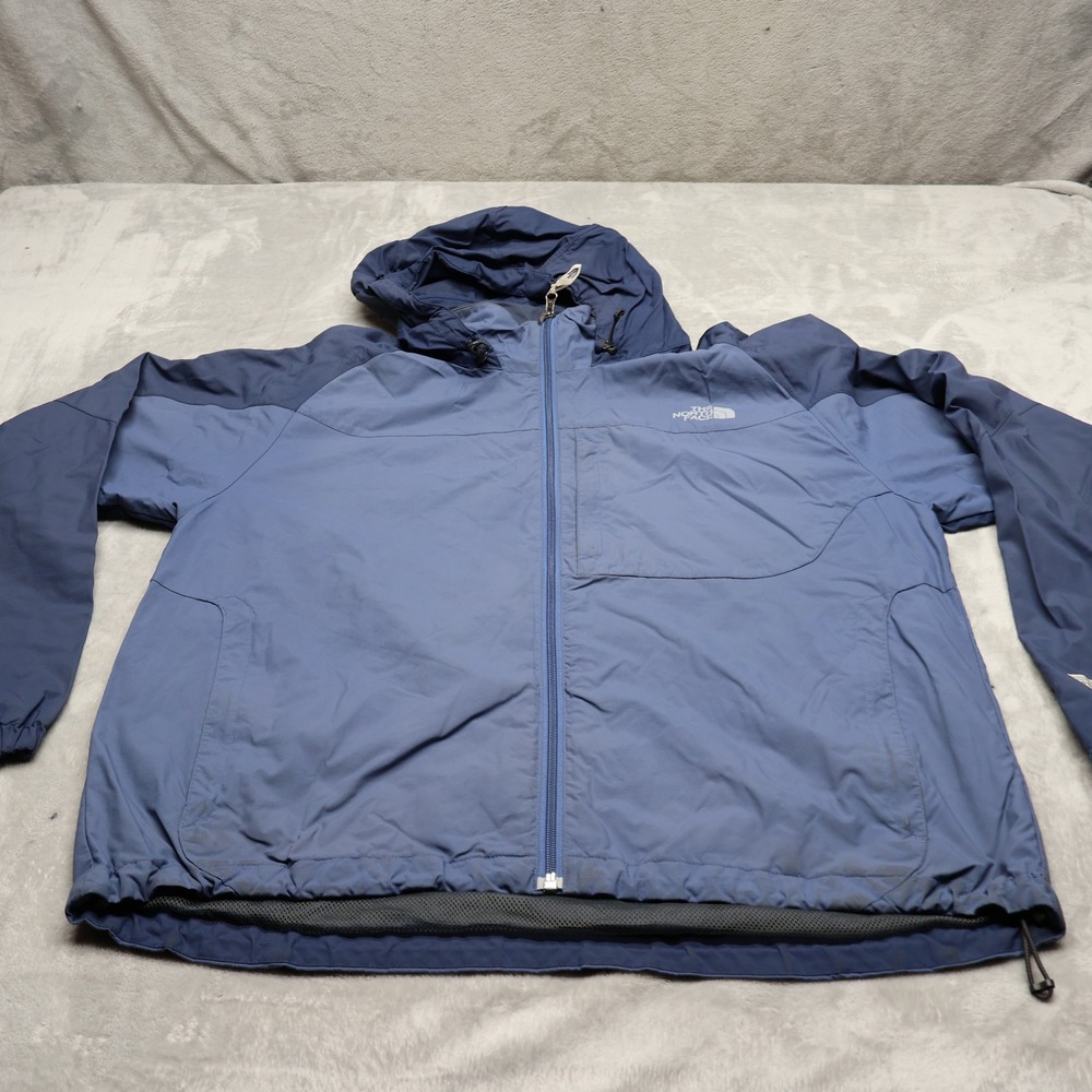 North Face Jacket Mens Large Blue Hydrenalite Wind Rain Mesh Lined Windbreaker